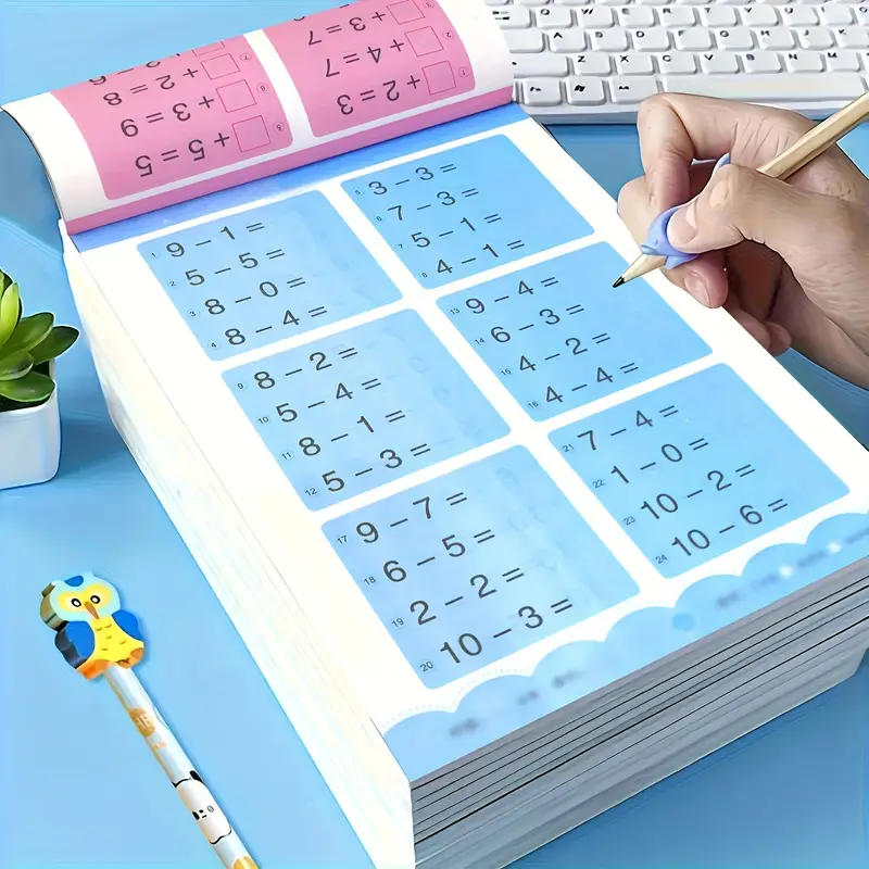 Libro De Ejercicios De Aprendizaje De Matemáticas De Suma Y Resta Para Niños,…