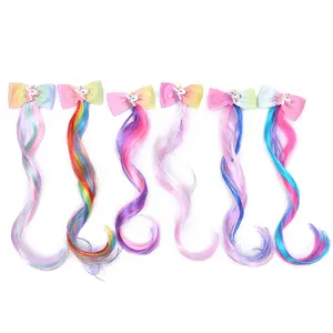 [C 6] Extensiones de cabello para niñas de 6 piezas, p…
