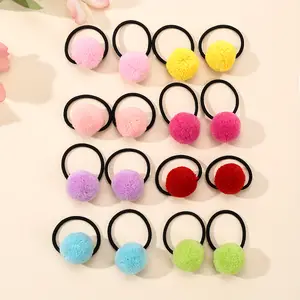 [C 96] 16pcs Bolas de peluche lindas Decoración Lazos…