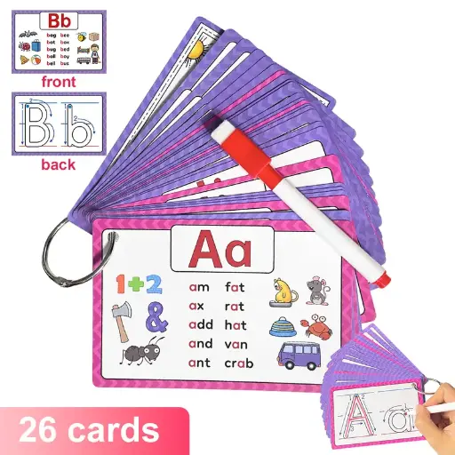 [C 154] Tarjetas De Aprendizaje De Fonética Del Alfabeto Reutilizables Para Niños: ¡Apren…