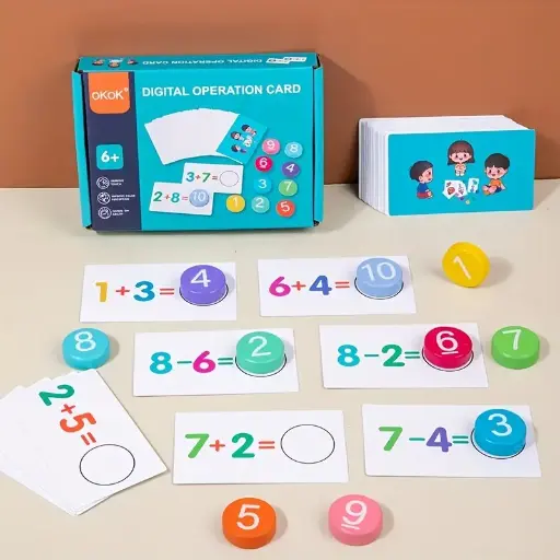 [C 157] Números con tarjetas de memoria, Juguetes educativos niños 5-7 años