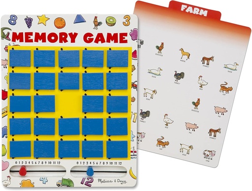 [C 177] Juego de memoria, juego de mesa de madera, 7 tarjetas de doble cara - Melissa & Doug Flip